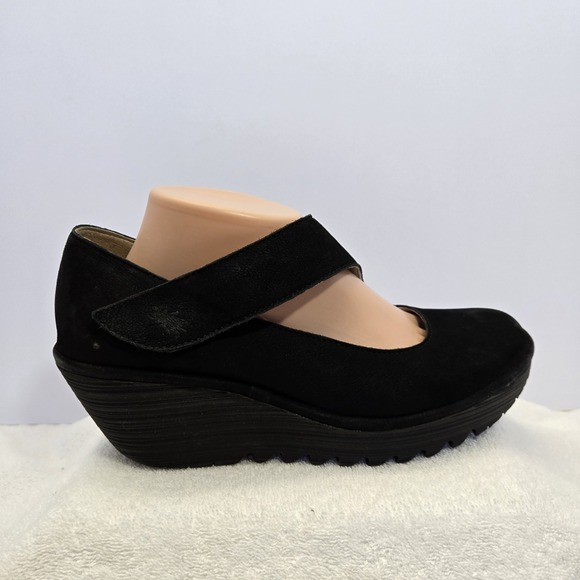 Fly London Womens Size 41 Shoes Yasi Mary Jane Pump Wedge Heel Platform US 10.5 - Picture 2 of 16